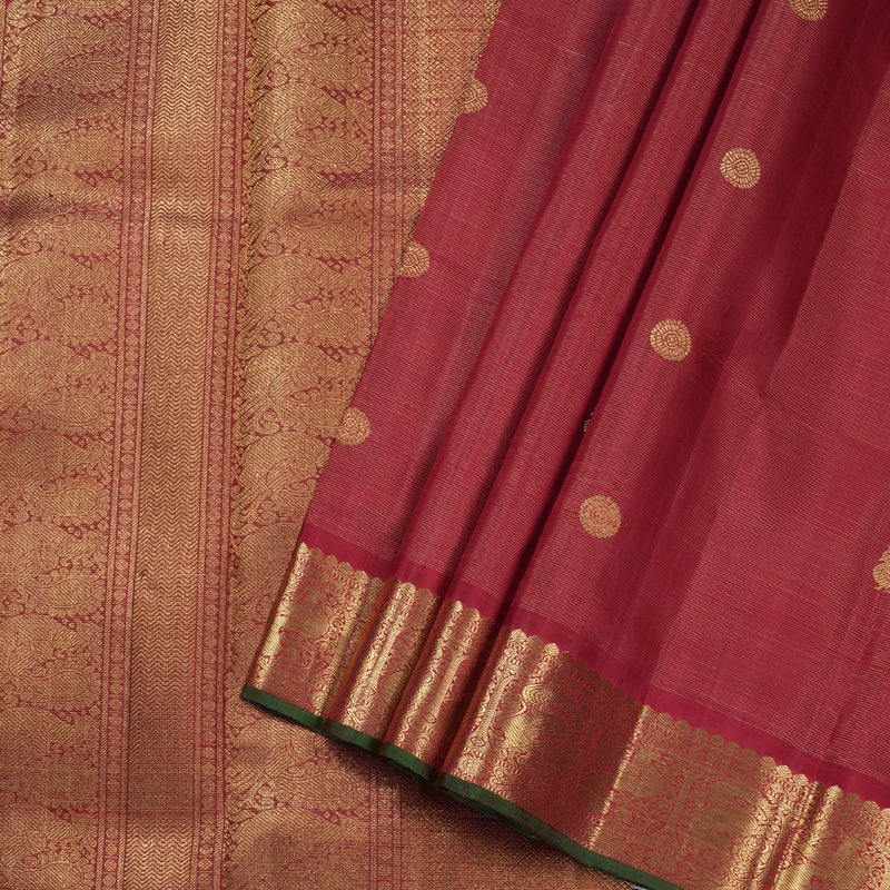 Hayagrivas Maroon Vairaoosi Handloom Ten Yards Kanjivaram Silk Saree BD457-SBS