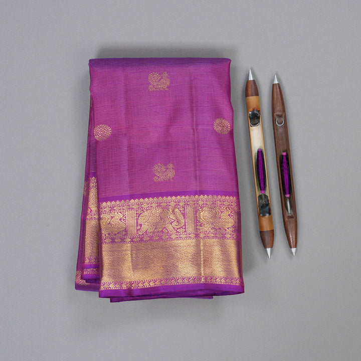 Hayagrivas Purple Handloom Kanjivaram Silk Saree BD458-SBS