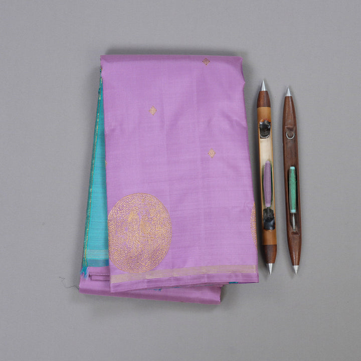 Hayagrivas Lavender Handloom Kanjivaram Silk Saree BD463-SBS