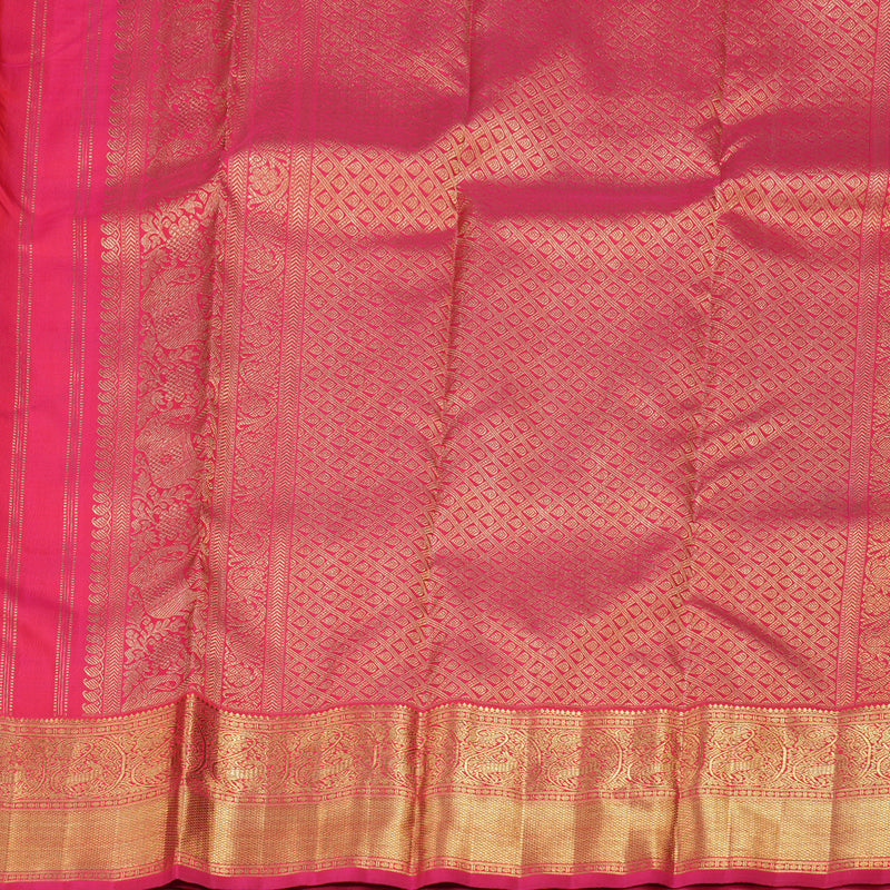 Hayagrivas Reddish Pink Handloom Kanjivaram Silk Saree BD465-SBS