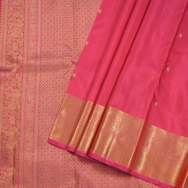 Hayagrivas Reddish Pink Handloom Kanjivaram Silk Saree BD465-SBS