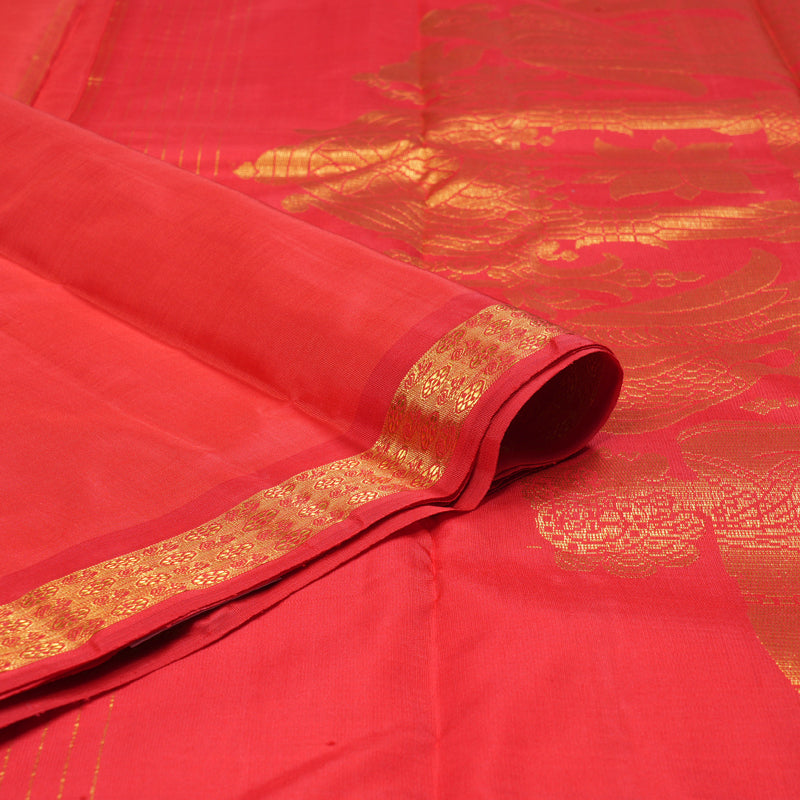 Hayagrivas Red Handloom Kanjivaram Silk Saree BD467-SBS