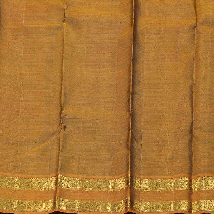 Hayagrivas Pebble Green Handloom Kanjivaram Silk Saree with Honey Yellow Border BD468-SBS