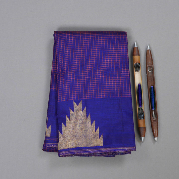 Hayagrivas Blue Handloom Kanjivaram Silk Saree BD469-SBS