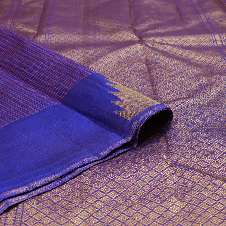 Hayagrivas Blue Handloom Kanjivaram Silk Saree BD469-SBS