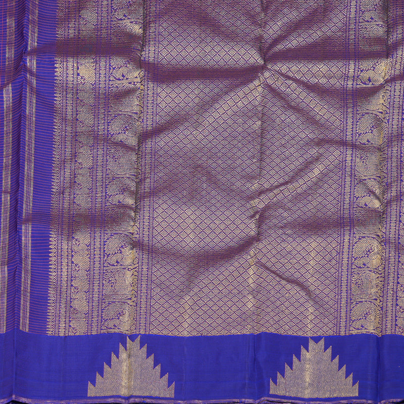 Hayagrivas Blue Handloom Kanjivaram Silk Saree BD469-SBS