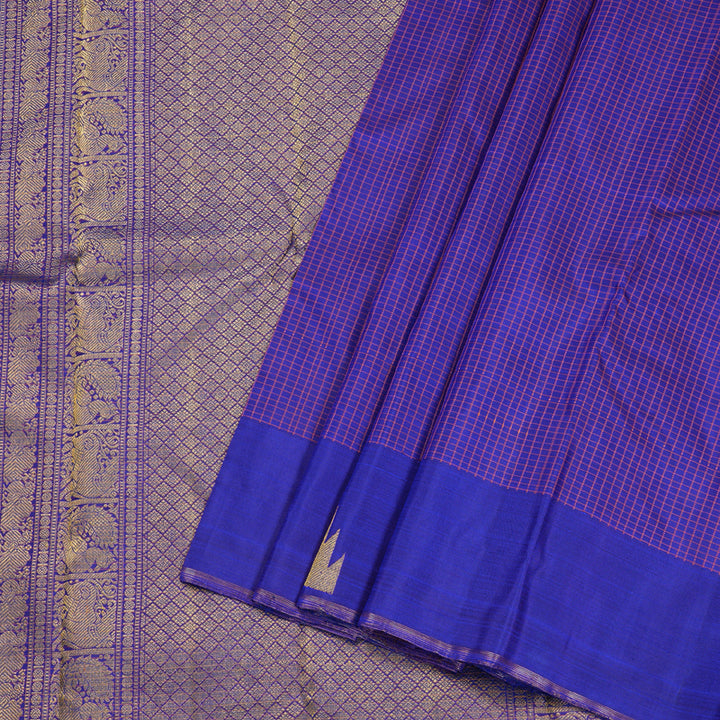 Hayagrivas Blue Handloom Kanjivaram Silk Saree BD469-SBS