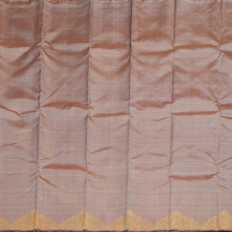 Hayagrivas Wheat Brown Handloom Kanjivaram Silk Saree BD475-SBS