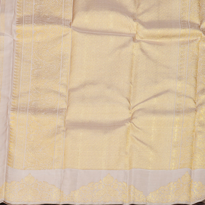 Hayagrivas Wheat Brown Handloom Kanjivaram Silk Saree BD475-SBS