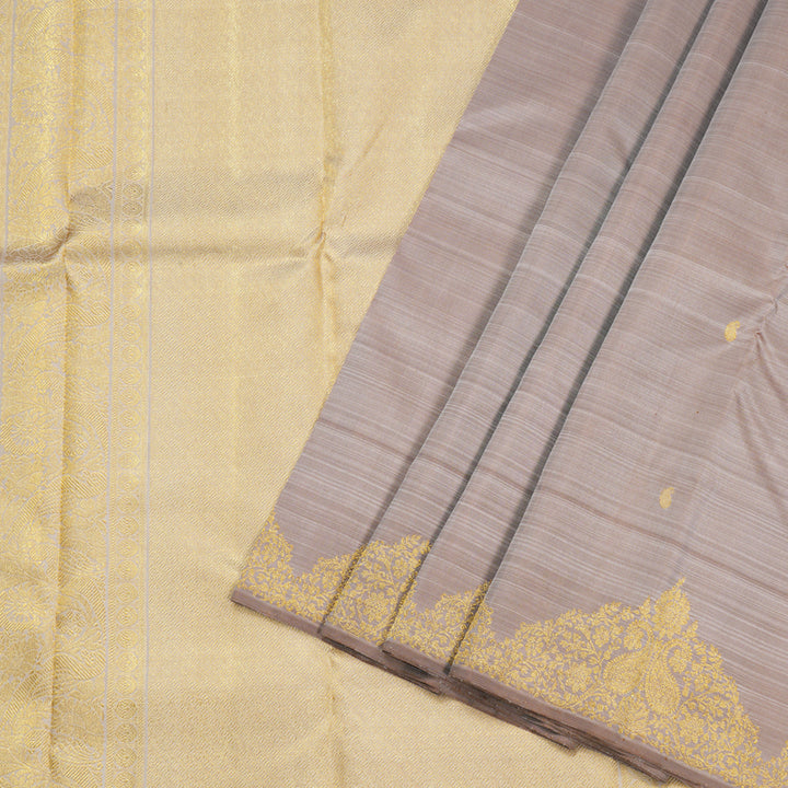 Hayagrivas Wheat Brown Handloom Kanjivaram Silk Saree BD475-SBS