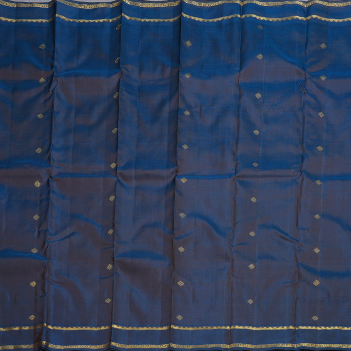 Hayagrivas Blue Handloom Kanjivaram Silk Saree BD480-SBS