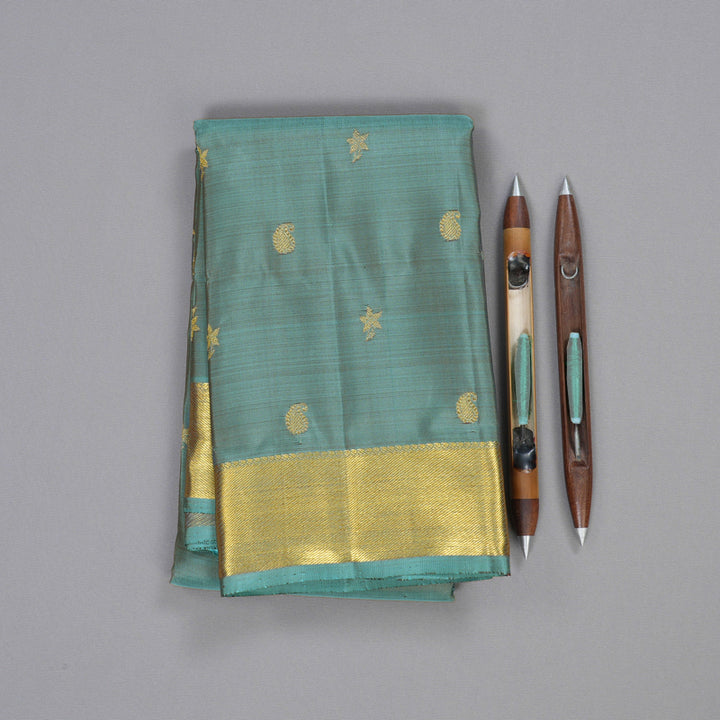 Hayagrivas Pastel Blue Handloom Kanjivaram Silk Saree BD483-SBS