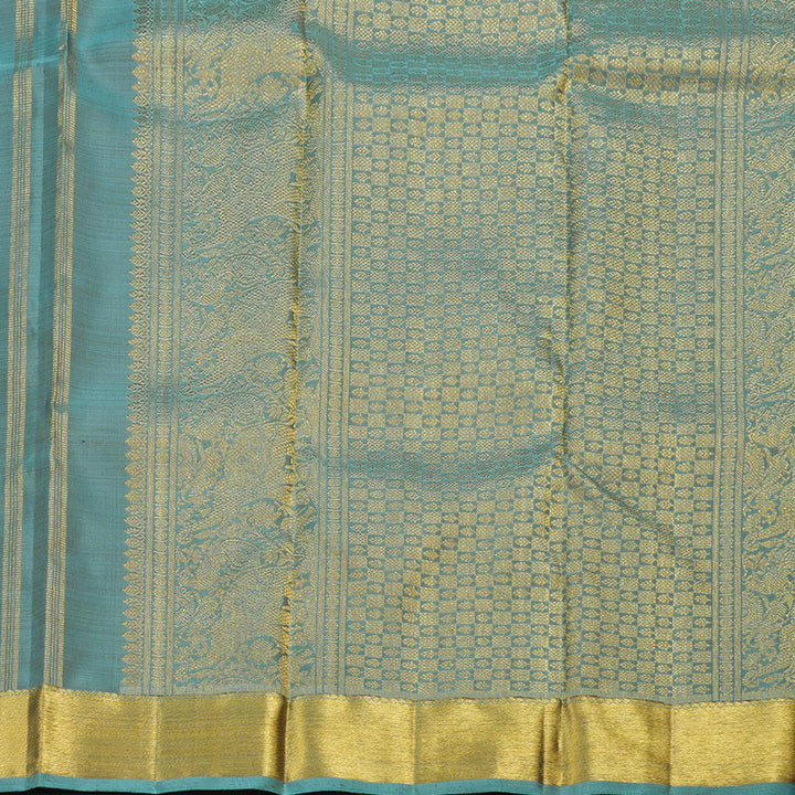 Hayagrivas Pastel Blue Handloom Kanjivaram Silk Saree BD483-SBS