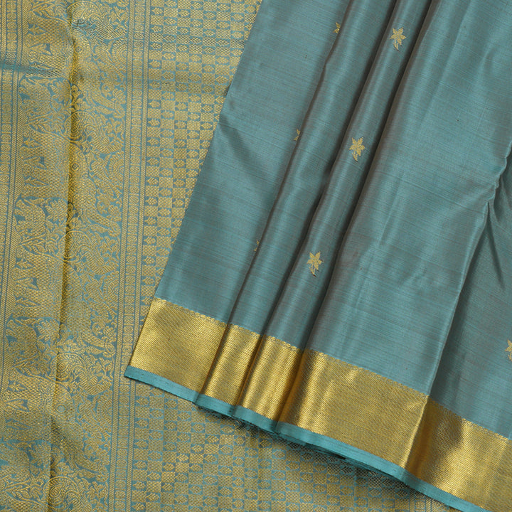 Hayagrivas Pastel Blue Handloom Kanjivaram Silk Saree BD483-SBS