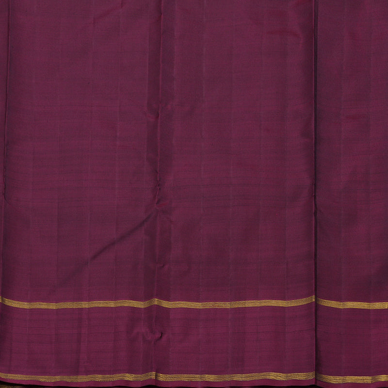 Hayagrivas Black Handloom Kanjivaram Silk Saree with Ganga Jamuna (Wine Maroon And Sampanga Green) Border BD494-SBS