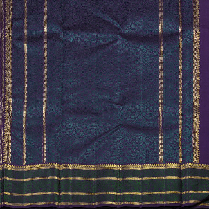 Hayagrivas Handloom Kanjivaram Silk Saree in Sampanga Green BE120-SBS