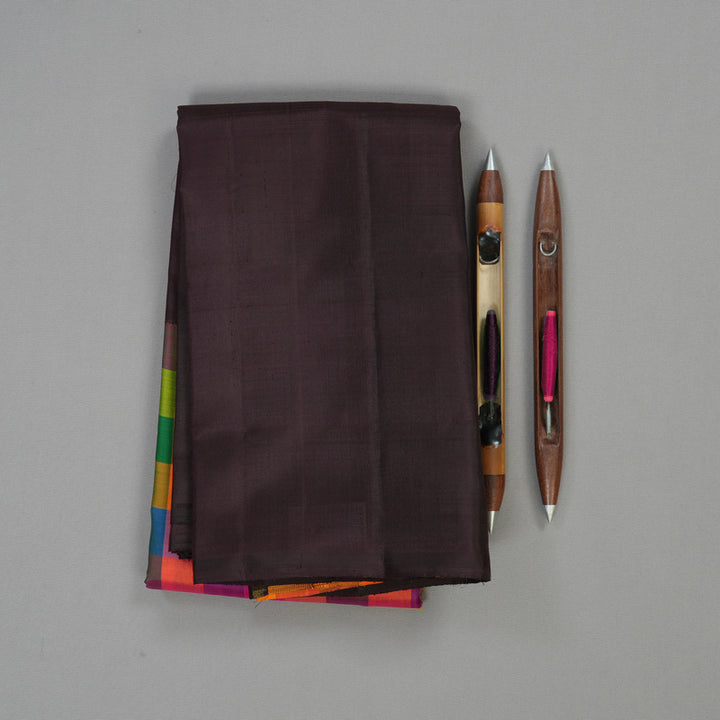 Hayagrivas Handloom Korvai Kanjivaram Silk Saree in Classic Multi colour Checks BE122-SBS