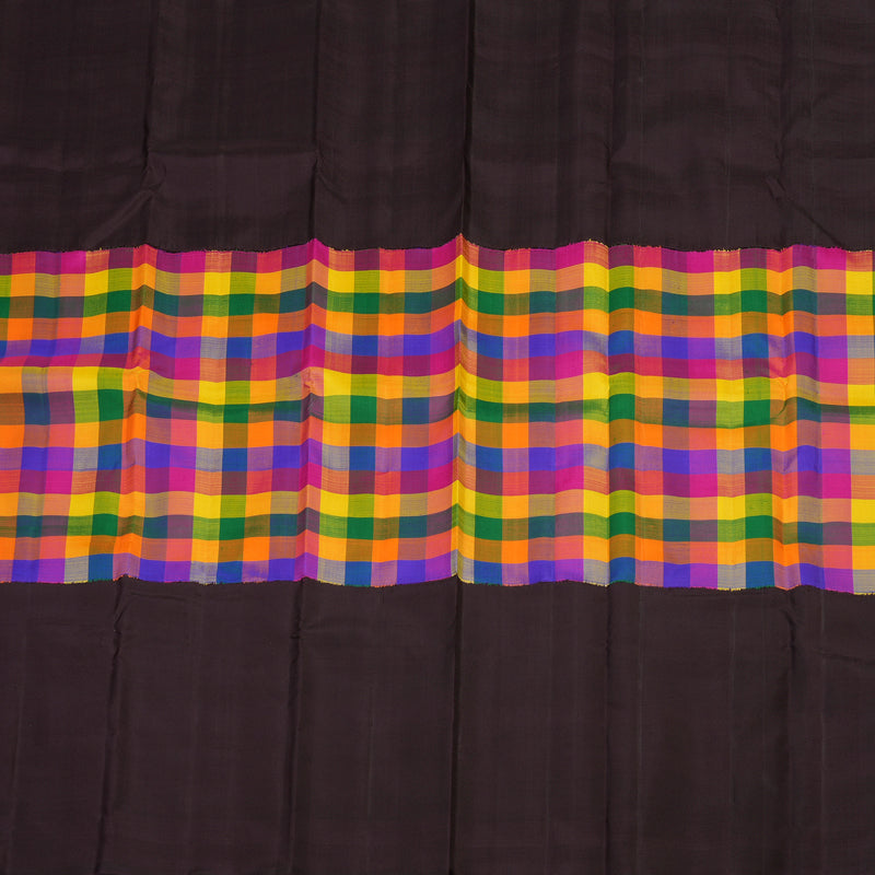 Hayagrivas Handloom Korvai Kanjivaram Silk Saree in Classic Multi colour Checks BE122-SBS