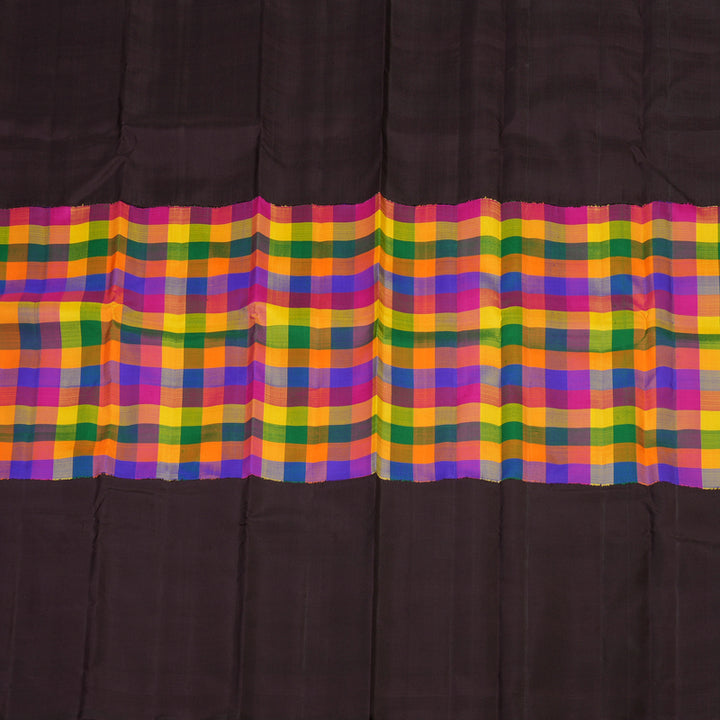 Hayagrivas Handloom Korvai Kanjivaram Silk Saree in Classic Multi colour Checks BE122-SBS