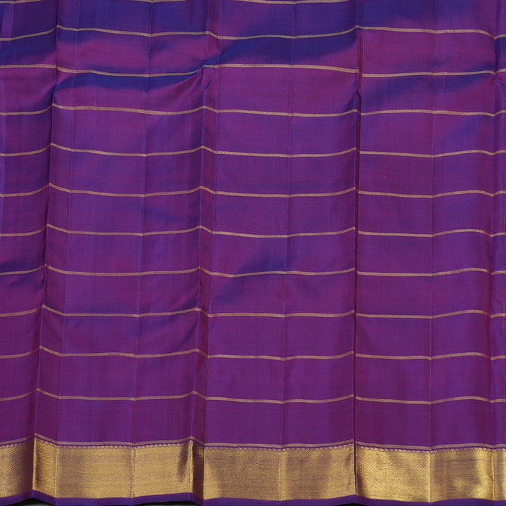 Hayagrivas Handloom Kanjivaram silk saree in Multi colour with Purple Paalum Pazhamum  BE124-SBS