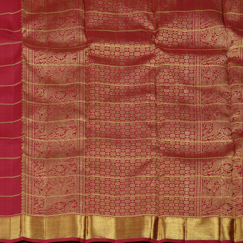 Hayagrivas Multi Colour Checks Handloom Kanjivaram Silk Saree BE58-SBS