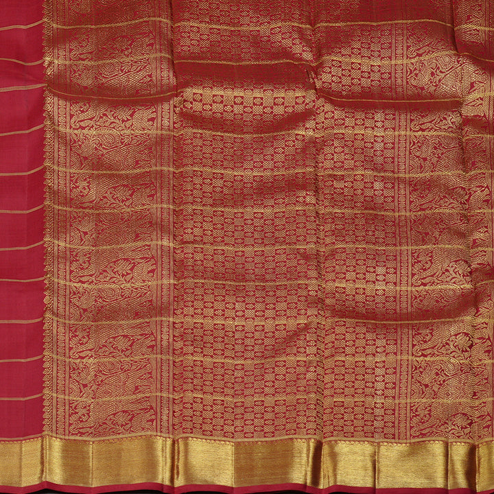 Hayagrivas Multi Colour Checks Handloom Kanjivaram Silk Saree BE58-SBS