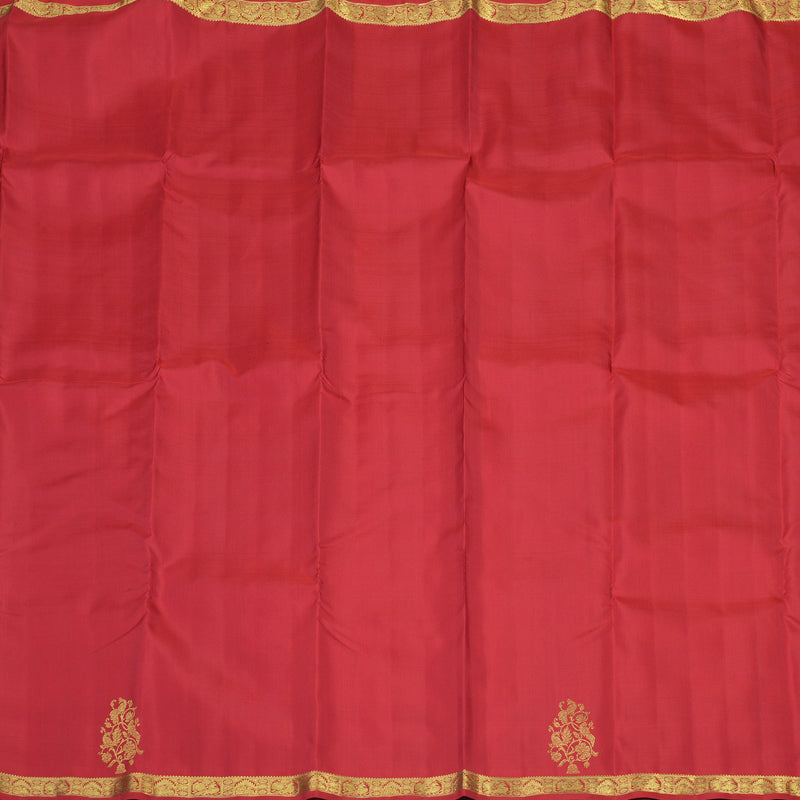 Hayagrivas Handloom Bridal Silk Saree in auspicious shade of Deep Red BE256-SBS