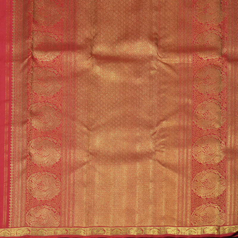 Hayagrivas Handloom Bridal Silk Saree in auspicious shade of Deep Red BE256-SBS