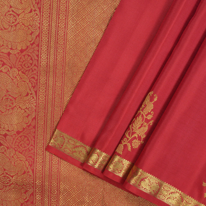 Hayagrivas Handloom Bridal Silk Saree in auspicious shade of Deep Red BE256-SBS