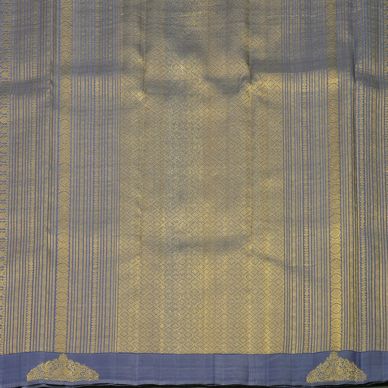 Hayagrivas Elegant Kanjivaram Silk Saree in Opulent Muted Brown with Light Lavendar BE259-SBS