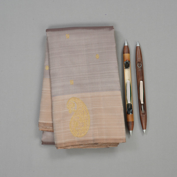 Hayagrivas Handloom Exclusive Bridal Silk Saree in Serene Beige BE260-SBS