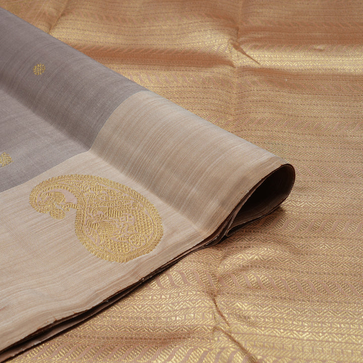 Hayagrivas Handloom Exclusive Bridal Silk Saree in Serene Beige BE260-SBS