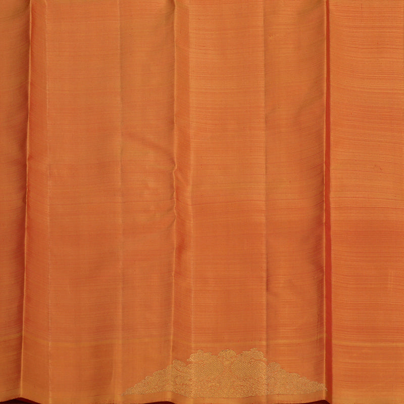 Hayagrivas Premium Kanjivaram Silk Saree in Delicate Dusty Mauve with Mango Orange BE271-SBS