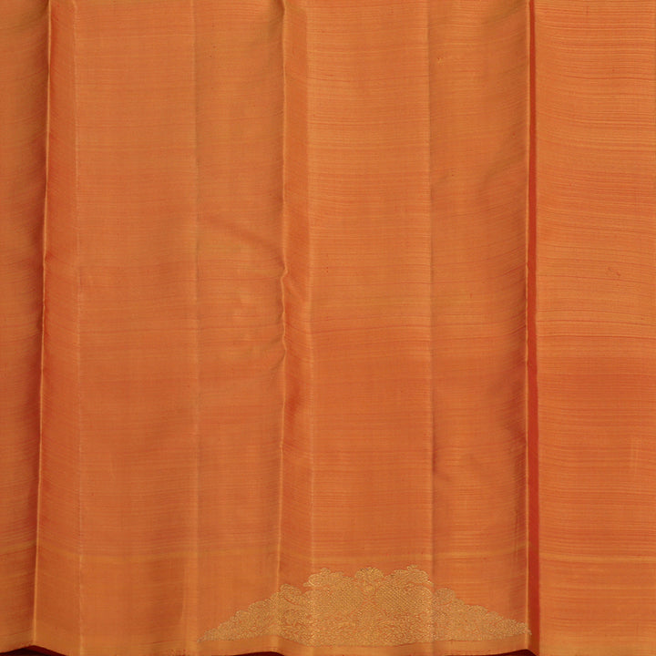 Hayagrivas Premium Kanjivaram Silk Saree in Delicate Dusty Mauve with Mango Orange BE271-SBS