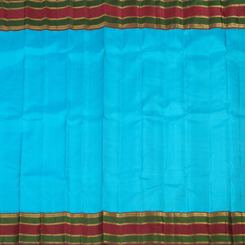 Hayagrivas Handloom Pure Kanjivaram Silk Saree in Vivid Sky Blue BE277-SBS