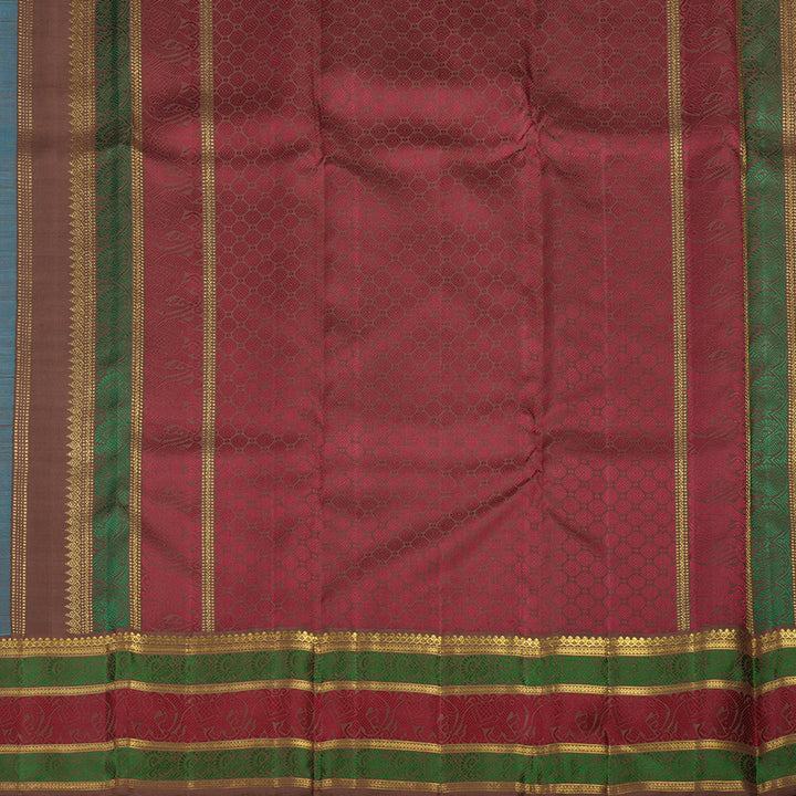 Hayagrivas Handloom Pure Kanjivaram Silk Saree in Vivid Sky Blue BE277-SBS