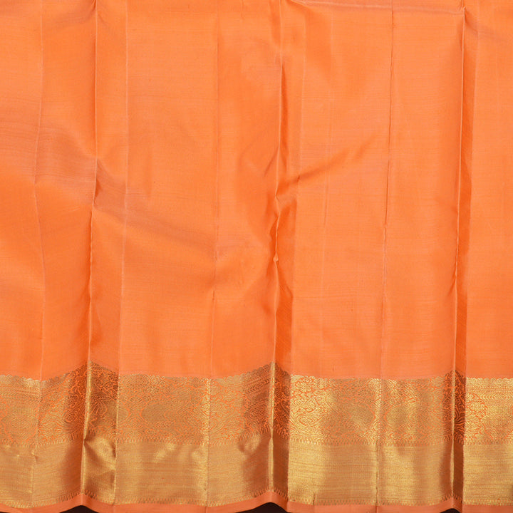 Hayagrivas Handwoven Bridal Kanjivaram silk saree in captivating Peach Orange BE292-SBS