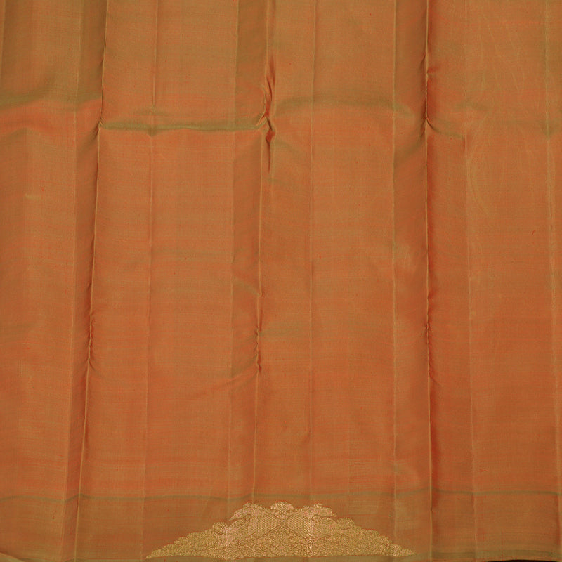 Hayagrivas Handwoven Kanjivaram Silk Saree in beautiful Blush pink with Antique gold contrast BE307-SBS