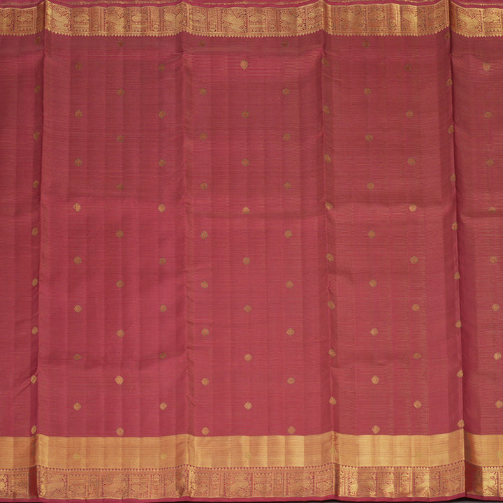 Hayagrivas Handloom Kanjivaram Vairaoosi Ten Yards Silk Saree in Maroon BE320-SBS