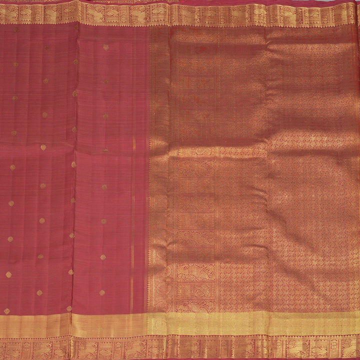 Hayagrivas Handloom Kanjivaram Vairaoosi Ten Yards Silk Saree in Maroon BE320-SBS