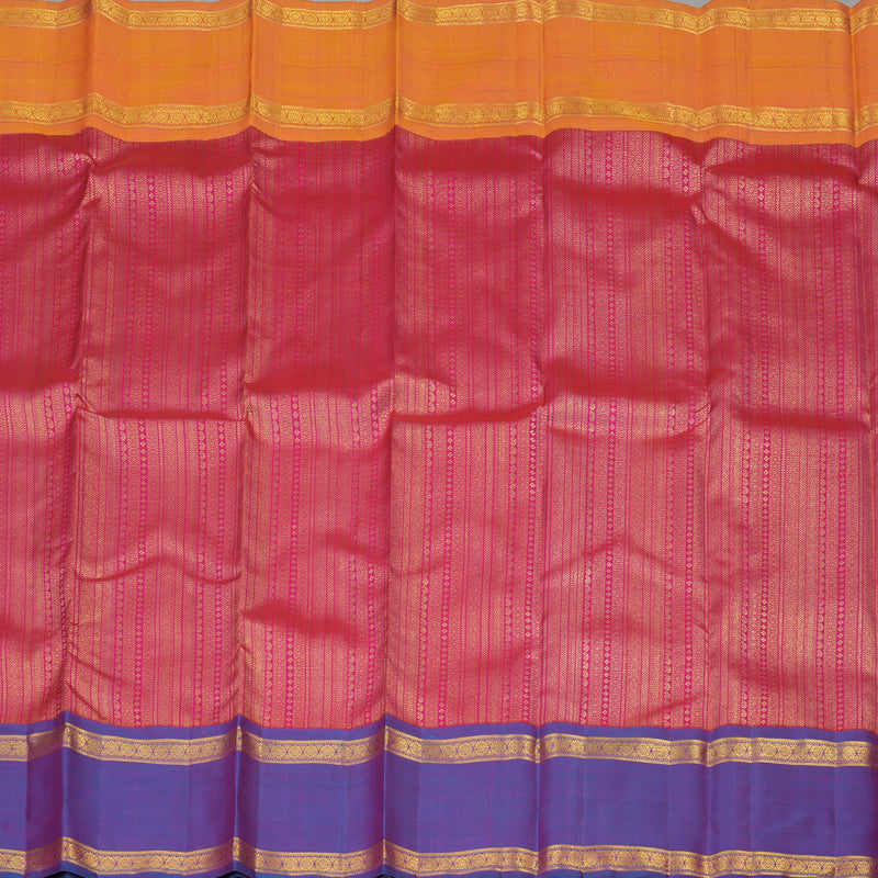 Hayagrivas Handloom Dark Pink Kanjivaram Silk Saree with Ganga Jamuna border BE329-SBS