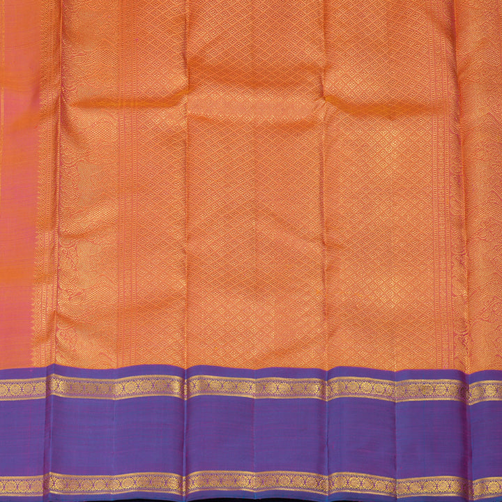 Hayagrivas Handloom Dark Pink Kanjivaram Silk Saree with Ganga Jamuna border BE329-SBS