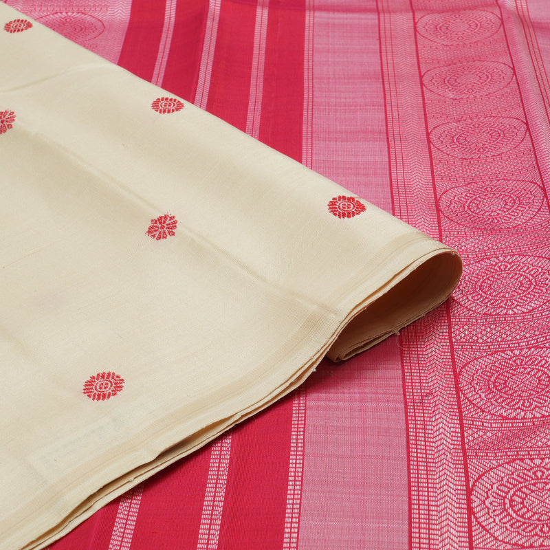Hayagrivas Handloom Half White Kanjivaram Silk Saree BE344-SBS