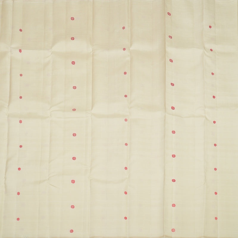 Hayagrivas Handloom Half White Kanjivaram Silk Saree BE344-SBS