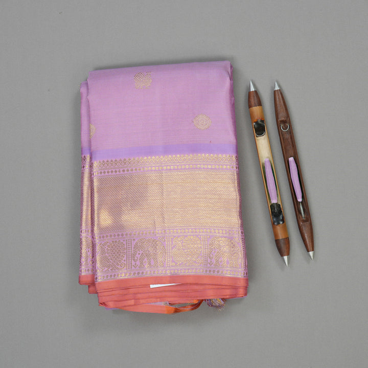 Hayagrivas Handloom Lilac Kanjivaram Silk Saree BE350-SBS