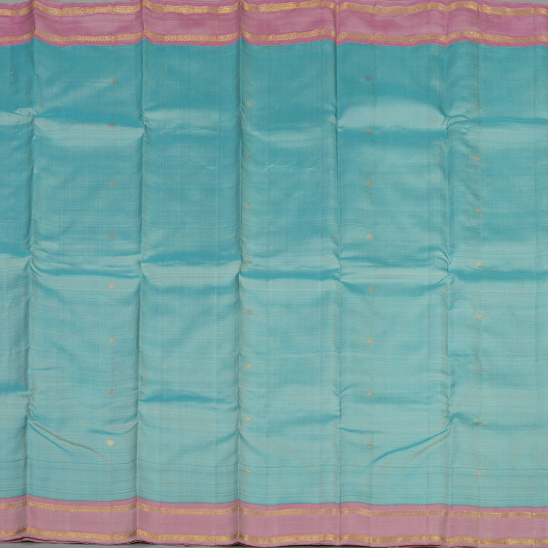 Hayagrivas Exclusive Kanjivaram Silk Saree in Powder Blue with Rosewood Pink contrast BE353-SBS