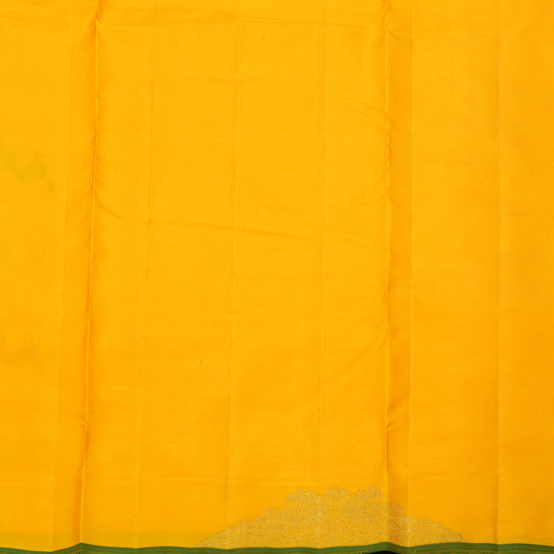 Hayagrivas Handloom Vibrant Yellow Ten Yards Kanjivaram Silk Saree BE357-SBS