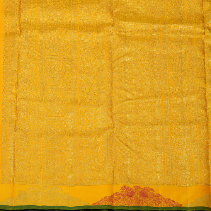Hayagrivas Handloom Vibrant Yellow Ten Yards Kanjivaram Silk Saree BE357-SBS