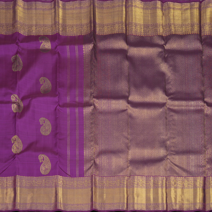 Hayagrivas Handloom Violet Kanjivaram Silk Saree BE362-SBS