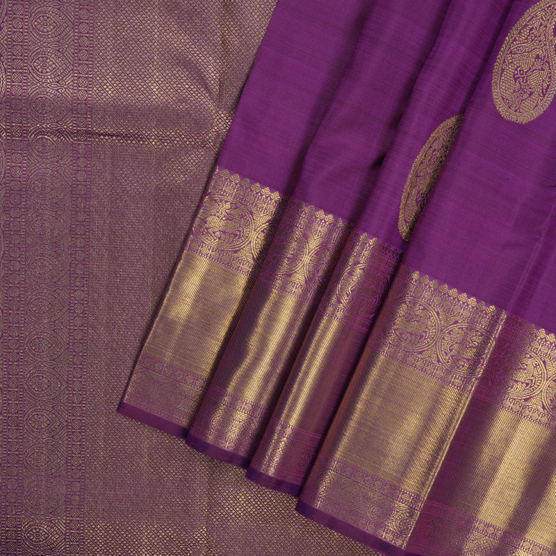 Hayagrivas Handloom Violet Kanjivaram Silk Saree BE362-SBS